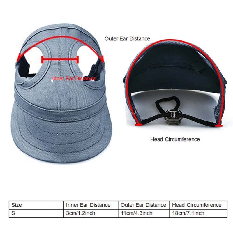 Tnfeeon Pet Baseball, Dog Cat Outdoor Sunbonnet with Ear Holes Adjustable Ste Summer Pet Parent Child Hat(S) - Image 2